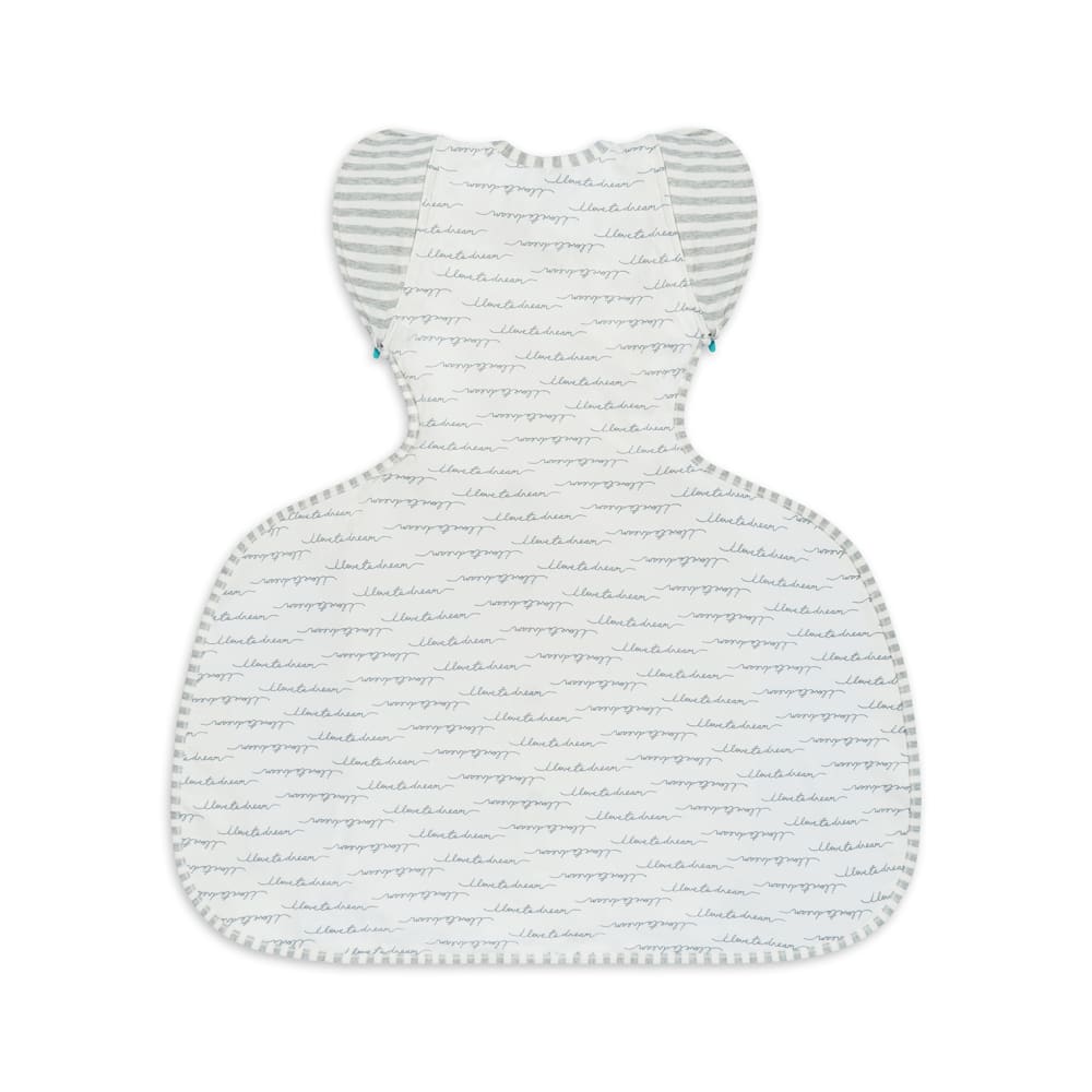 Little Hippy Co. - Love to Dream Swaddle Up Transition Hip Harness Sleepsack in White Dreamer